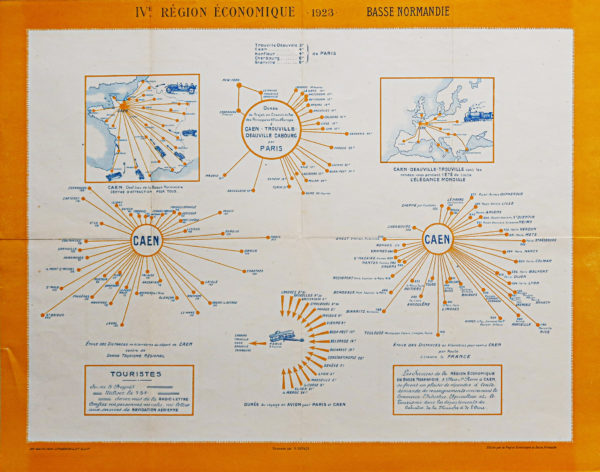 Carte itinéraire de la Normandie