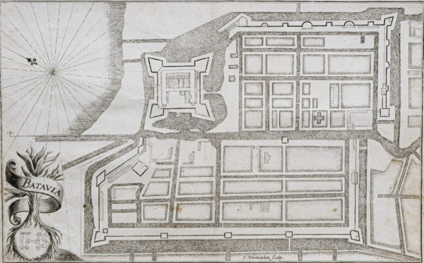 Plan ancien de Jakarta - Batavia