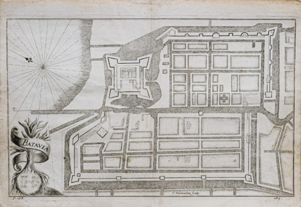 Plan ancien de Jakarta - Batavia