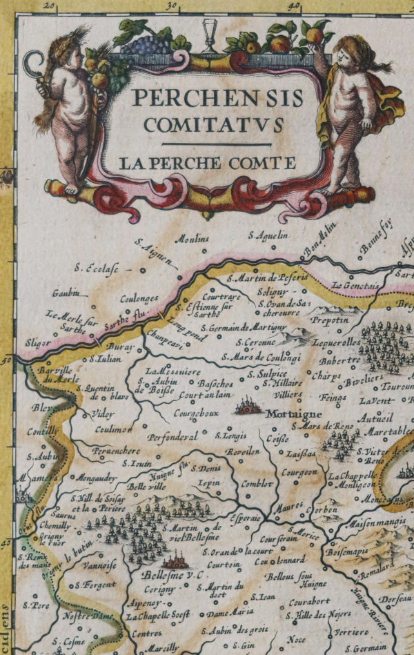 Carte géographique ancienne du Perche