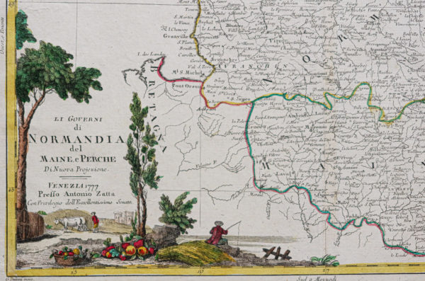 Carte ancienne de la Normandie - Maine et Perche