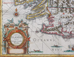 Carte géographique ancienne de l’Islande