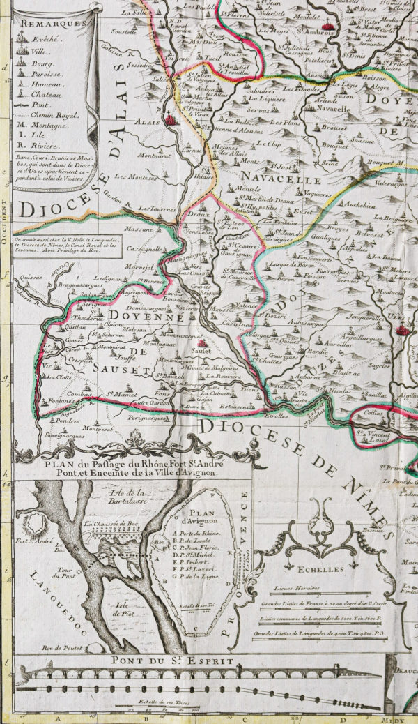 Carte ancienne - Diocèse d’Uzès