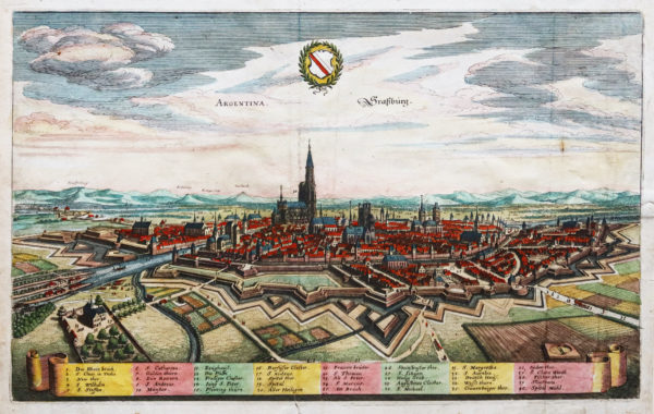 Gravure ancienne de Strasbourg