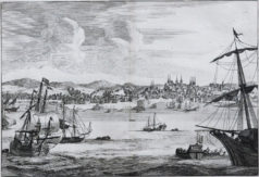 Gravure ancienne de Lisbonne