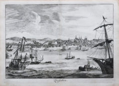 Gravure ancienne de Lisbonne