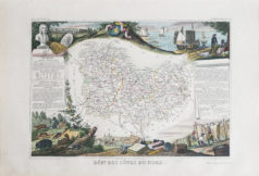 Carte géographique ancienne du département des Côtes du Nord