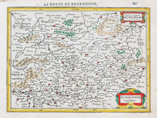 Carte géographique ancienne - Duché de Bourgogne