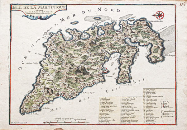 Carte ancienne de l’ile de la Martinique