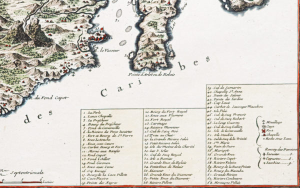 Carte ancienne de l’ile de la Martinique