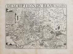 Carte géographique ancienne du Beawaisis - Beauvais