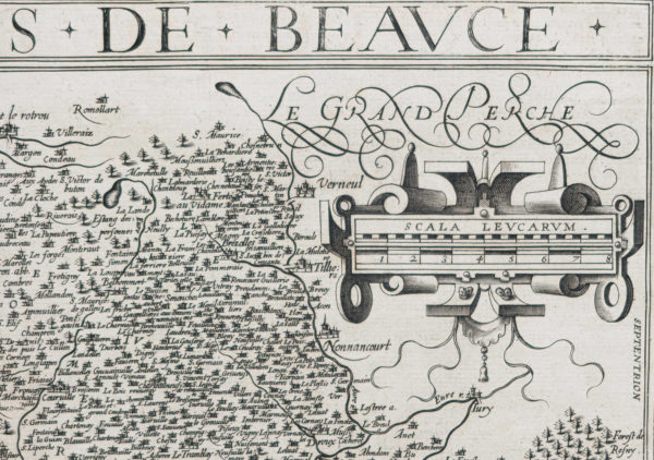 Carte géographique ancienne de la Beauce