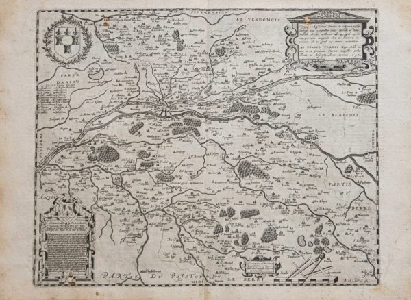 Carte géographique ancienne de la Touraine