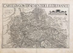 Carte géographique ancienne du gouvernement de l’Ile de France