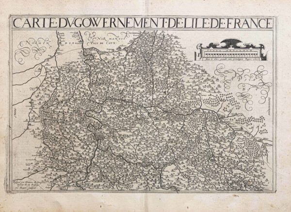 Carte géographique ancienne du gouvernement de l’Ile de France