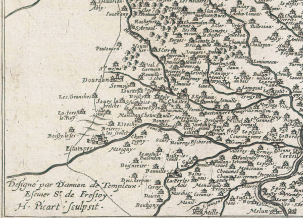 Carte géographique ancienne du gouvernement de l’Ile de France