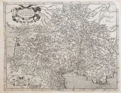 Carte géographique ancienne du Sud de la France