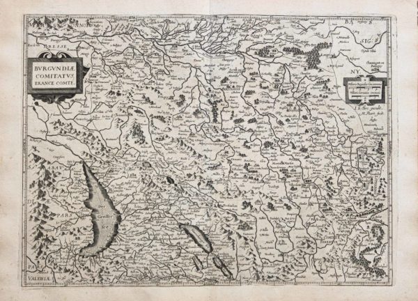 Carte géographique ancienne de Bourgogne et Franche-Comté