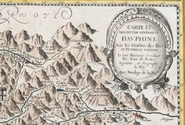 Carte géographique ancienne du Dauphiné