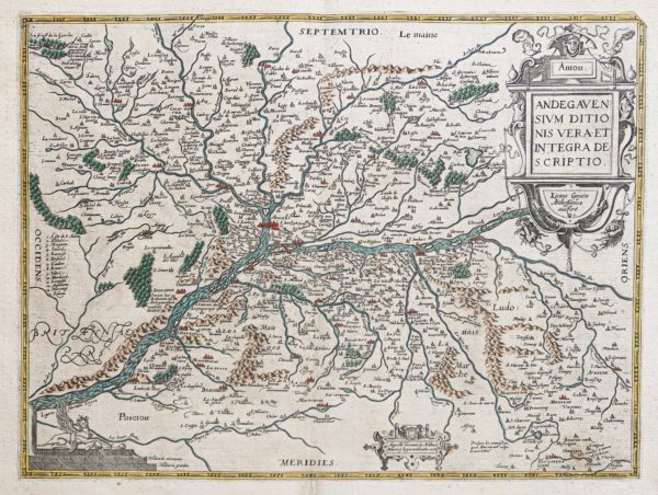 Carte géographique ancienne de l’Anjou