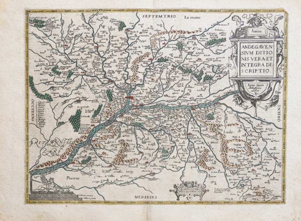 Carte géographique ancienne de l’Anjou