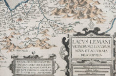 Carte géographique ancienne du lac de Genève - Léman