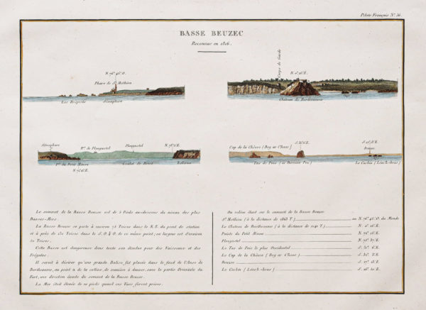 Gravure ancienne - Basse Beuzec - Fort de Berthaume - Plougonvelin