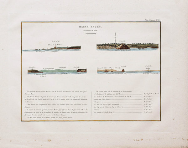Gravure ancienne - Basse Beuzec - Fort de Berthaume - Plougonvelin