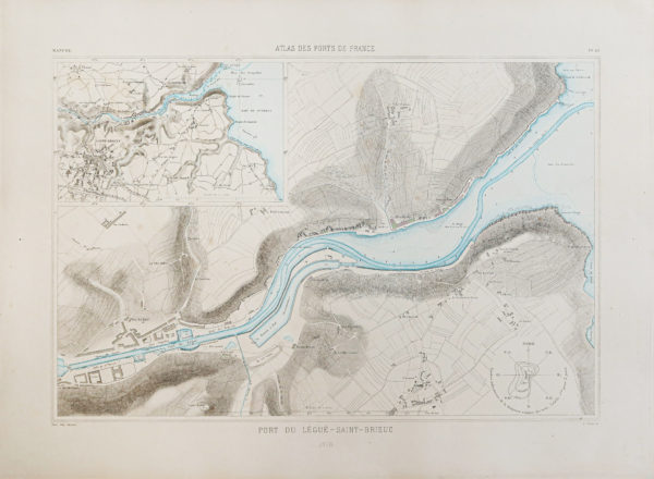 Carte marine ancienne – Port du Légué – Saint-Brieuc