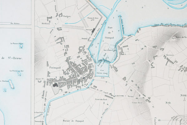 Carte marine ancienne – Binic - Portieux - Paimpol