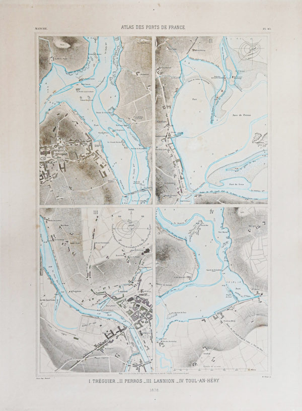 Carte marine ancienne – Côtes d’Armor
