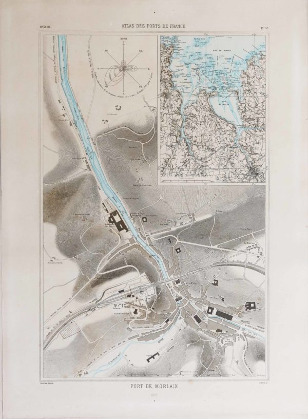 plan ancien port de morlaix