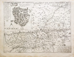 Carte géographique ancienne du Périgord et Sarlat