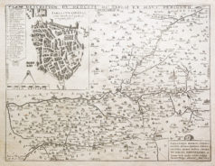 Carte géographique ancienne du Périgord et Sarlat