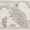 Carte géographique ancienne - Italie du nord - Corse