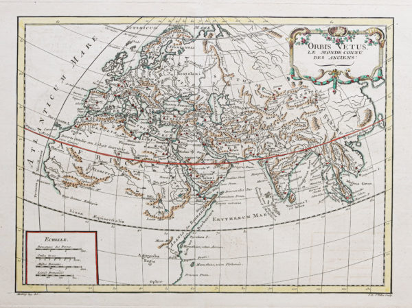Carte géographique ancienne de l’Ancien Monde
