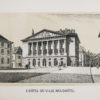 Lithographie ancienne - Hôtel de ville de Neuchâtel