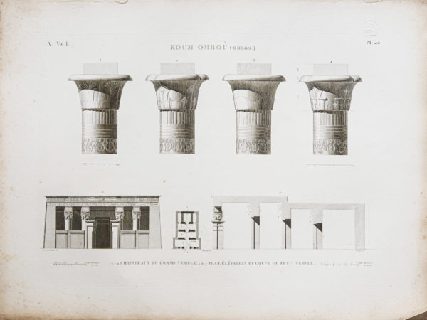 Gravure ancienne - Koum Omboù - Ombos