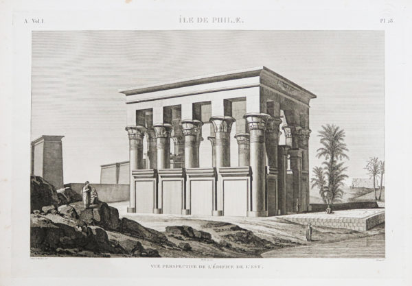 Gravure ancienne - Île de Philae