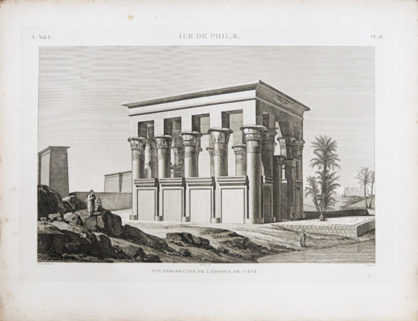 Gravure ancienne - Île de Philae