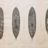 Gravure ancienne - Coupe d’un vaisseau de commerce