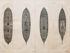 Gravure ancienne - Coupe d’un vaisseau de commerce