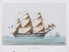 Lithographie ancienne - Le Hoche - Marine