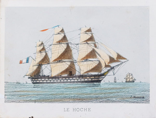 Lithographie ancienne - Le Hoche - Marine