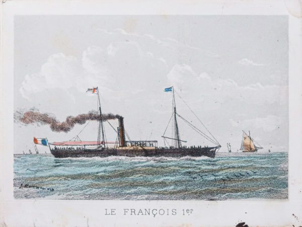 Lithographie ancienne - le François 1er - Marine