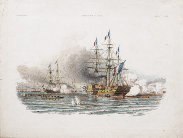 Lithographie ancienne - Marine