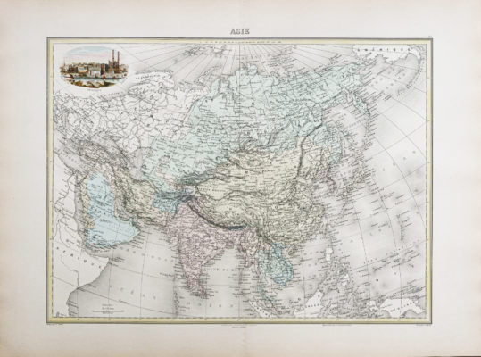 Carte géographique ancienne du Moyen Orient