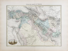 Carte géographique ancienne du Proche Orient
