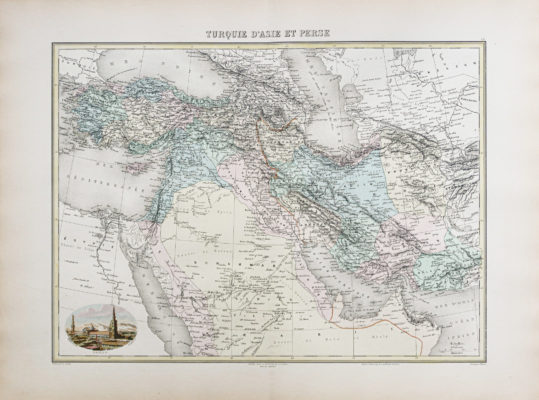 Carte géographique ancienne du Proche Orient