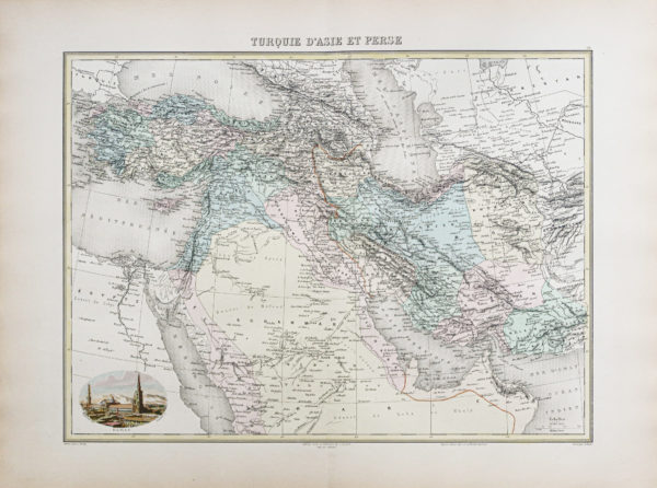 Carte géographique ancienne du Proche Orient